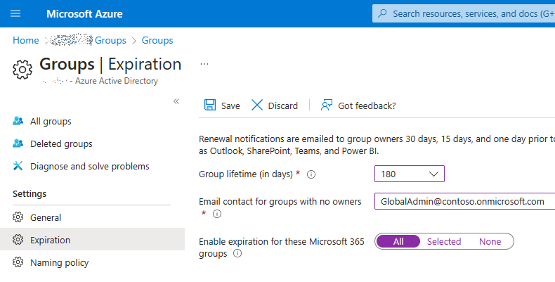 How to properly configure Microsoft 365 Group email settings